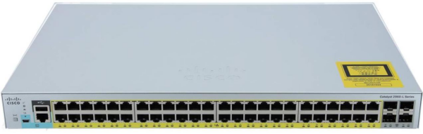 SWITCH CISCO 2960-L 48-Ports Gigabit (4) 1G SFP POE+ w/ Rkmnts