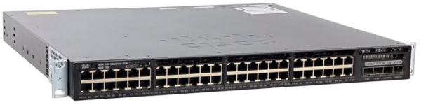 SWITCH CISCO 3650 48-Ports Gigabit (4) 1G SFP POE+ 48 /w 1xPSU 640W (PWR-C2-640WAC) without/ Rkmnts