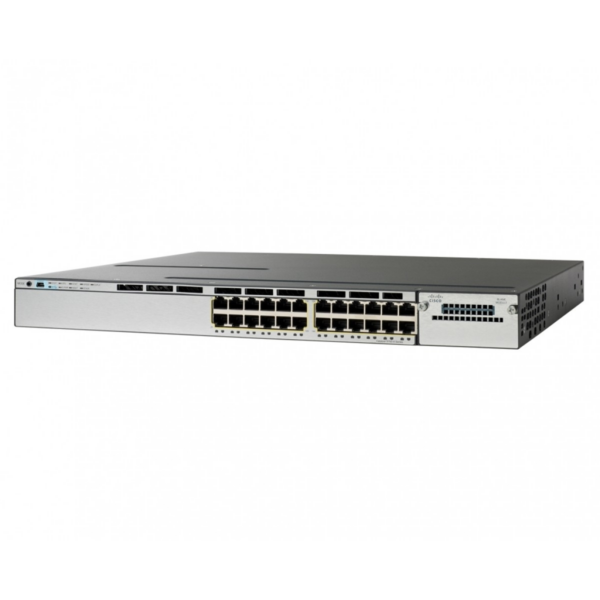 SWITCH CISCO Catalyst 3850 24-Ports Gigabit /w C3850-NM-2-10G, w/ Rkmnts NO PSU